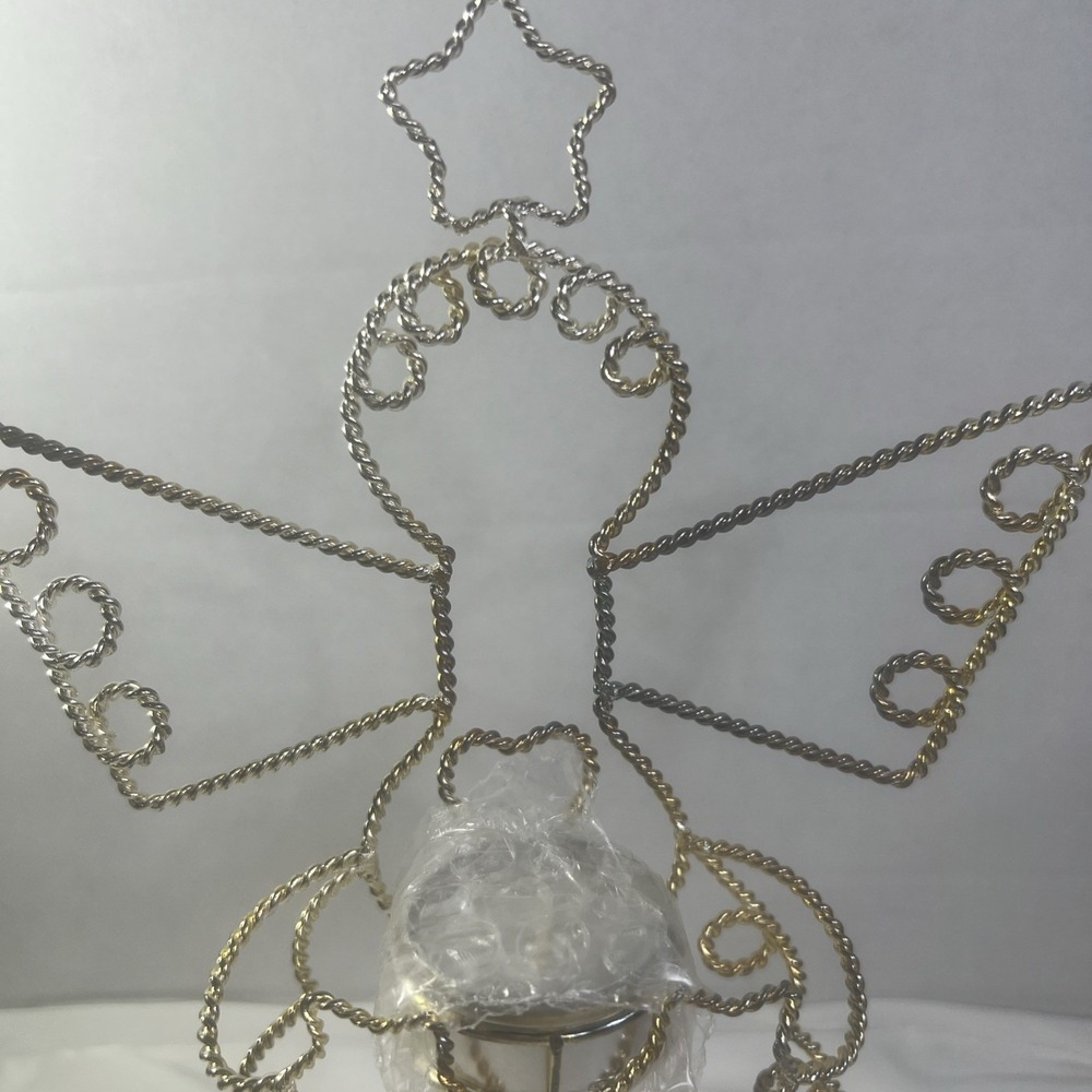 Vintage Avon Angle Candle Holder Gold Tea Light 10.5 Inches Tall Christmas - Picture 3 of 4